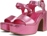 Soda Launch Open Square Toe Chunky High Heeled Sandal