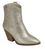 River-01 Rhinestone Ankle Boots