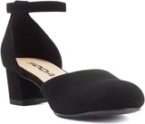 Kids/Children/Girls Ankle Strap Low Block Heel Pump Shoe Roby-2 Soda