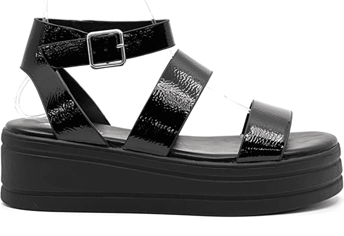 Women’s Open Toe Ankle Strap Platform Wedge Sandals Kona by SODA