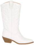White Women's Rerun Cowboy Boots - Soda