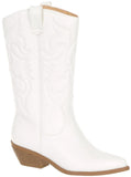 White Women's Rerun Cowboy Boots - Soda