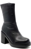 SODA Stretch Leather Faux Boots Pedia