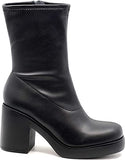 SODA Stretch Leather Faux Boots Pedia